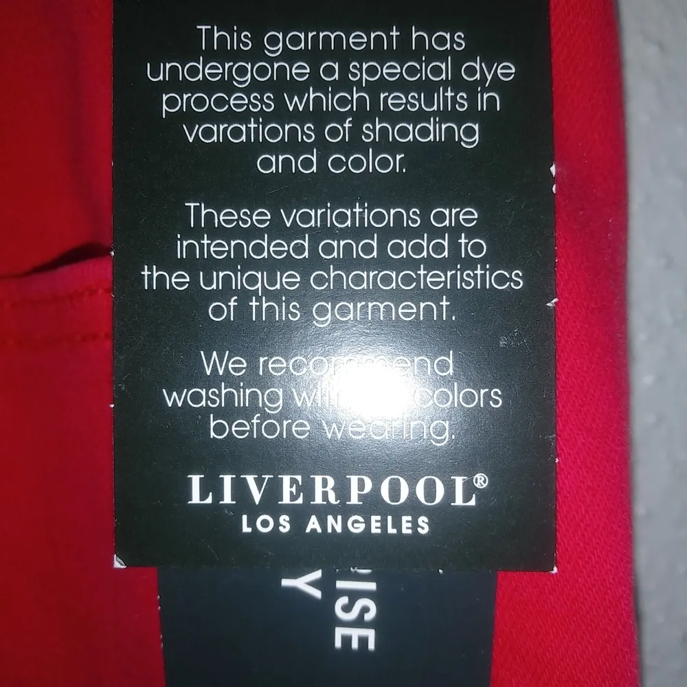 Liverpool Jeans 14 33x28 Abby High Rise Cardinal Red Ankle Skinny Pants - Image 10