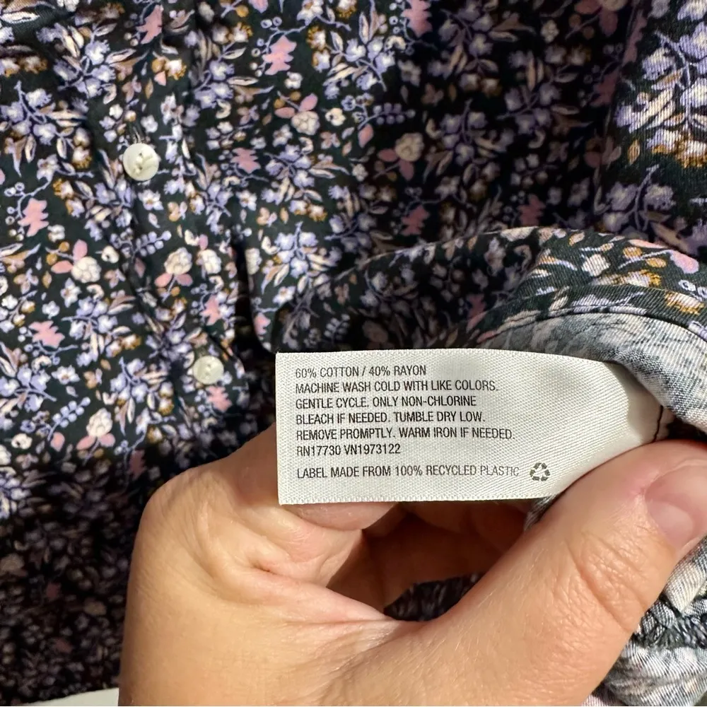 Universal Thread Floral Button Down Shirt (491) - Image 4