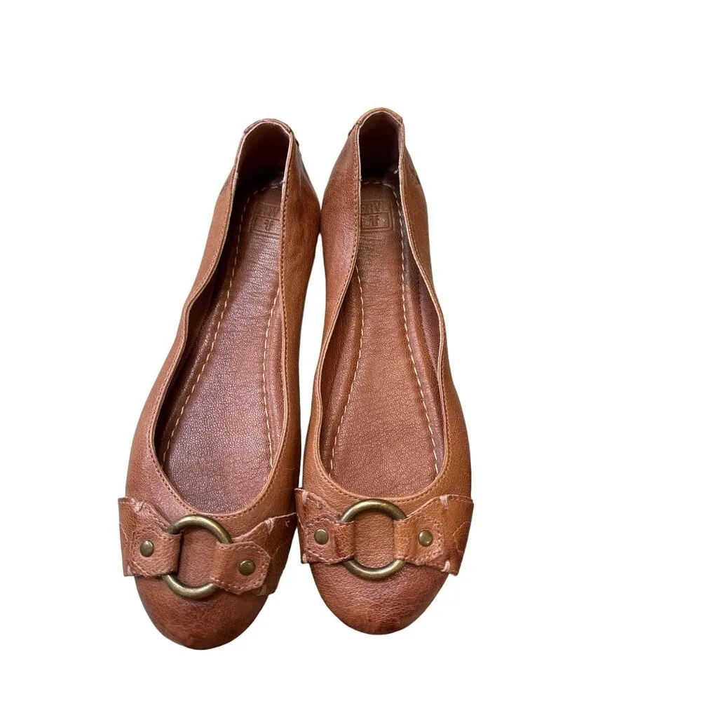 Frye Carson women’s brown leather shoes flats/loafers size 8.5m SKU 3548 - Image 9