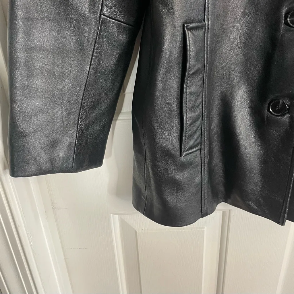Authentic Reilly Olmes R & O Black Leather Ladies Jacket Size XL vintage y2k - Image 3