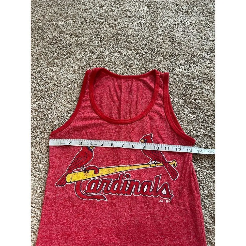 STL Cardinals Women's Red Racerback Tank Top Size S Sleeveless Casual Red - Image 5
