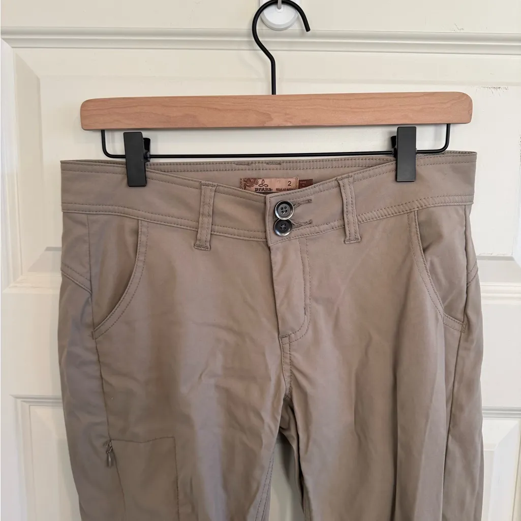 prAna  Women’s Tan Adjustable Transitional Hiking Pants - Image 2