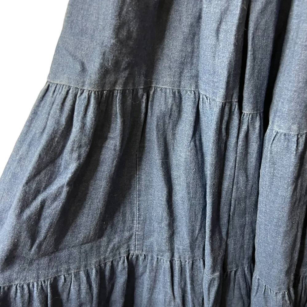 VINTAGE CIRCLE T by Marilyn Lennox denim maxi skirt. Size: Medium - Image 2