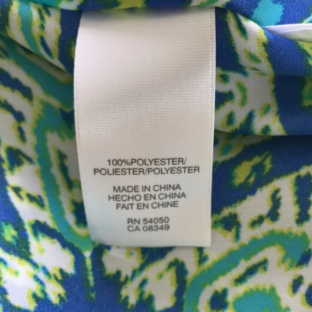 Jones New York Blue/Green Poncho sz S - Image 5