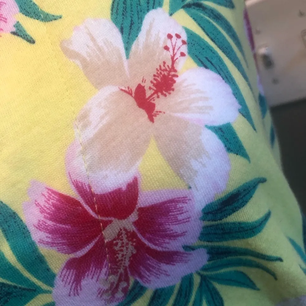 Hawaiian Floral Print Sleeveless Tee Shirt Dress Size XS (2-4) Lands’ End - Image 8