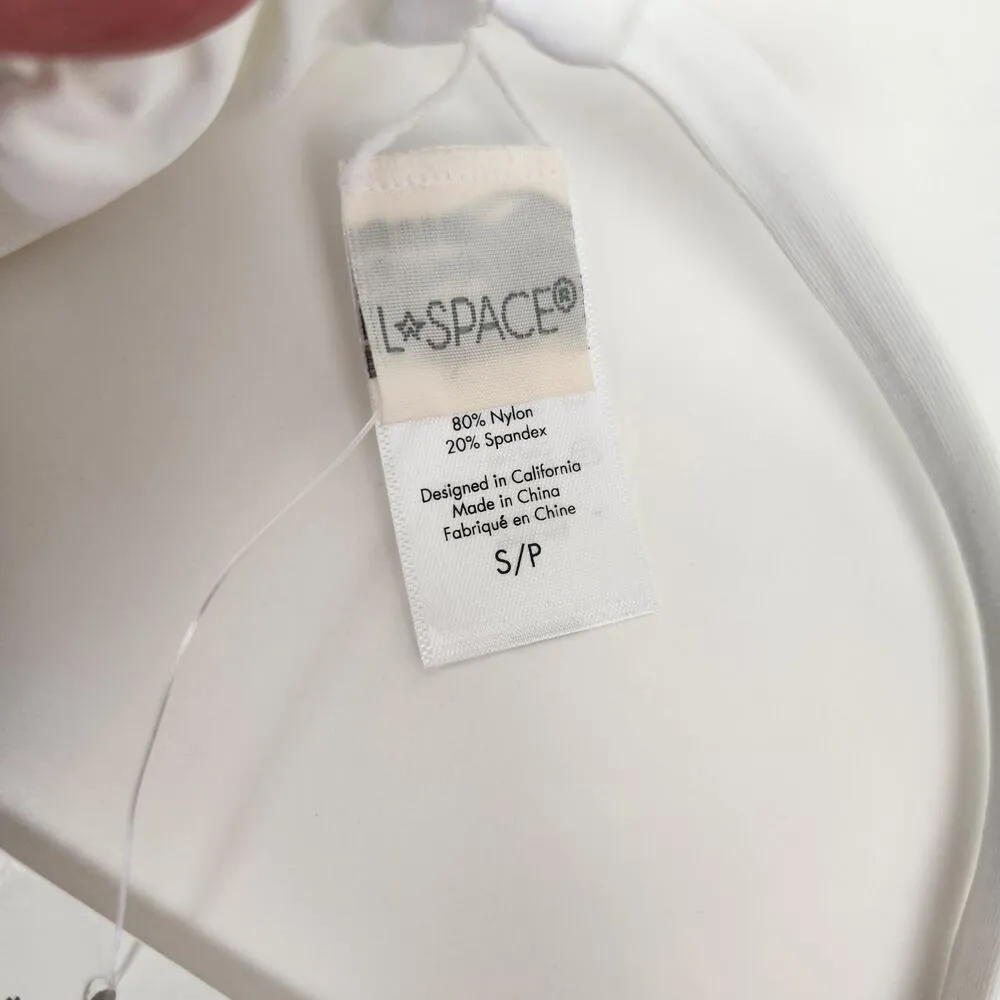 L*Space Brittany Daisy Bikini Top in White Beaded Size Small NWT - Image 6