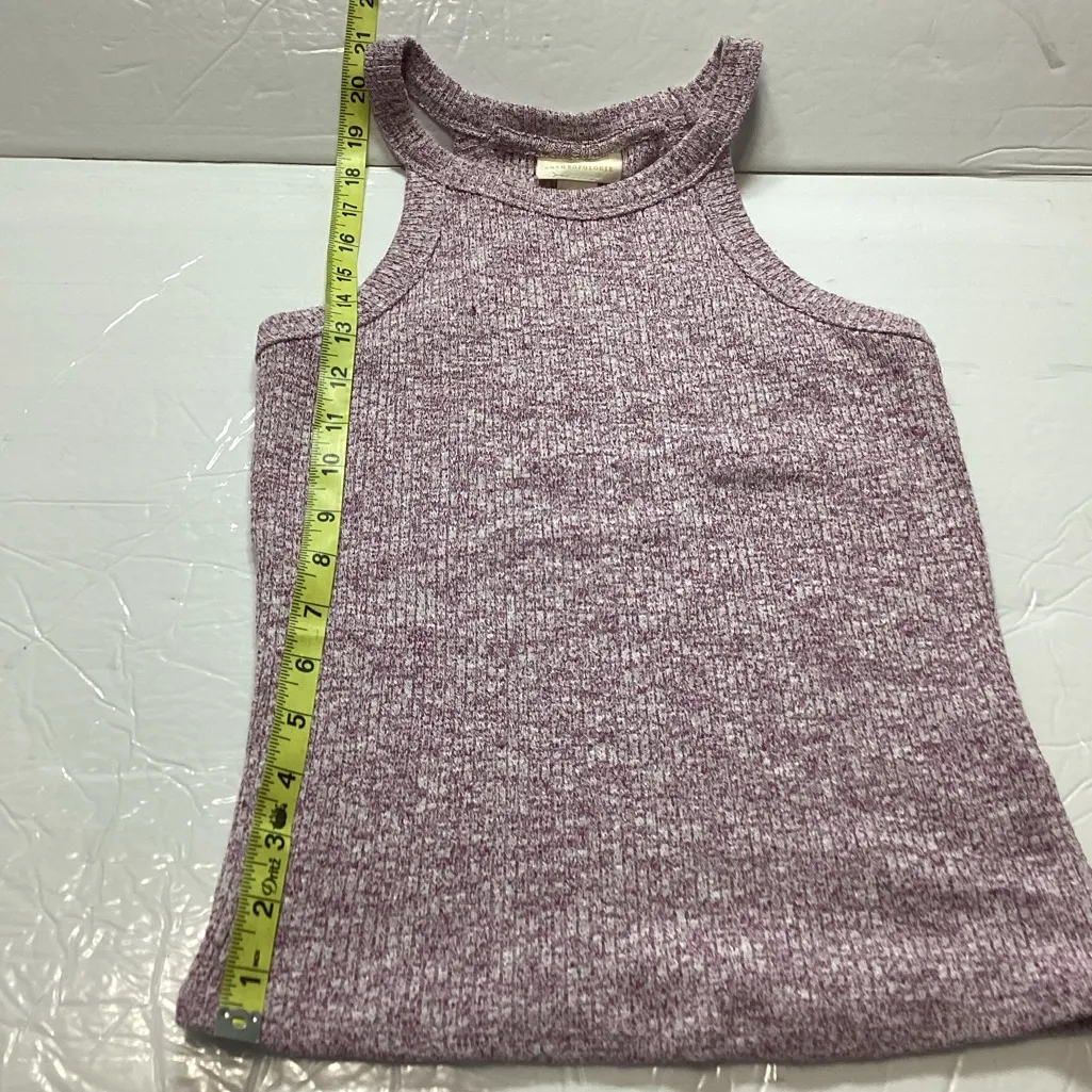 Anthropologie Maeve Harlan women’s tank top size medium color purple knit ribbed - Image 9