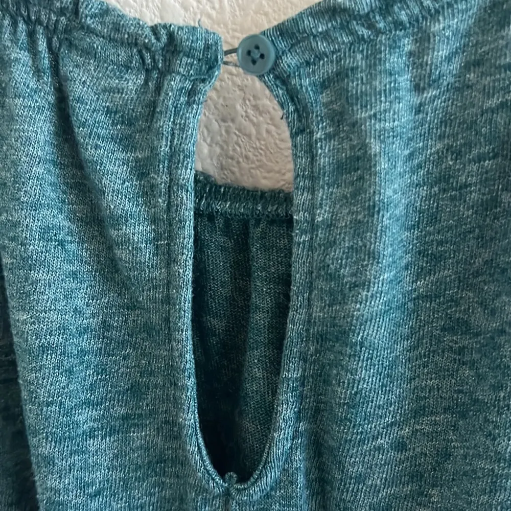 Old Navy Linen Blend Green Teal Romper Playsuit Jumpsuit Large - Image 8