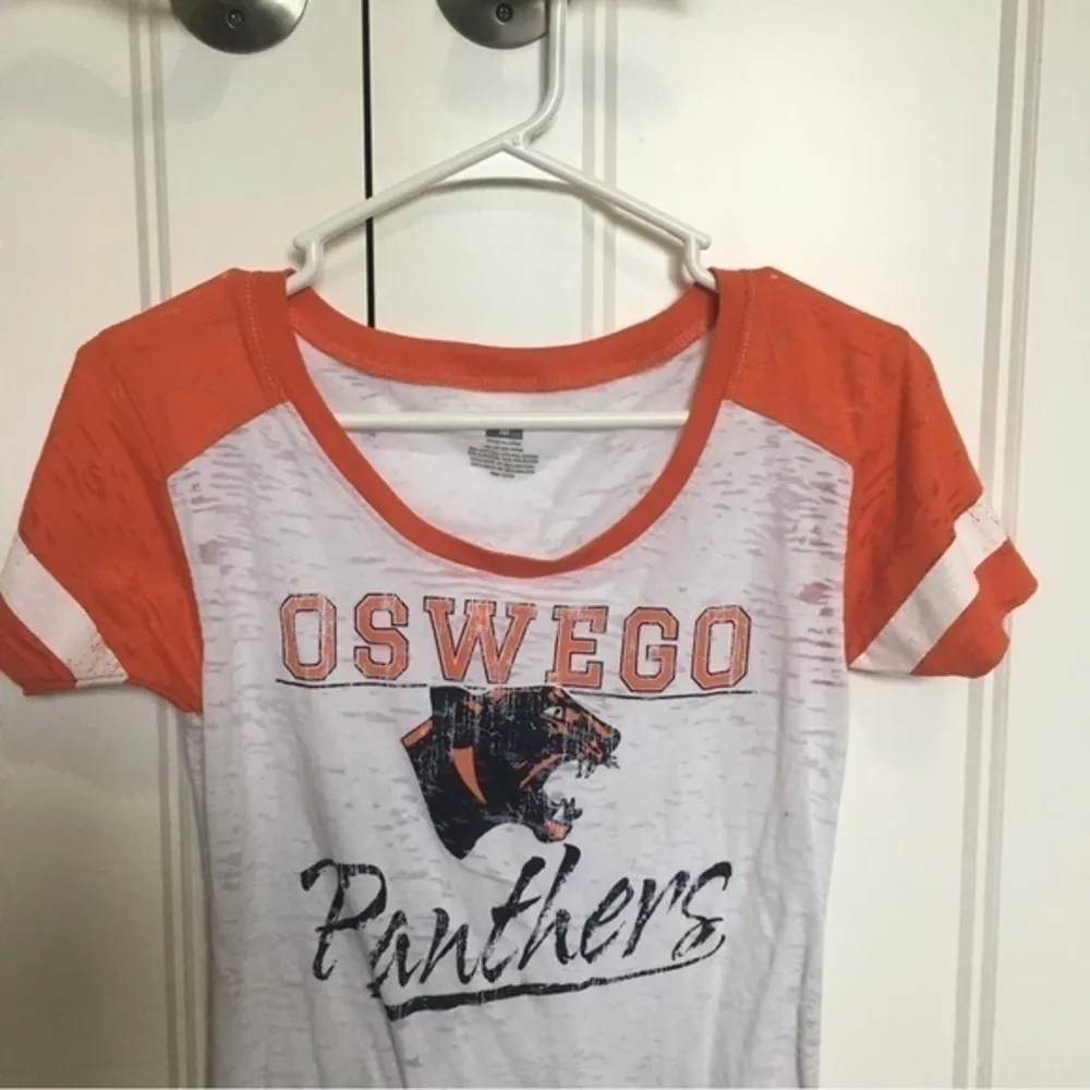 Oswego High School Panthers woman’s size medium scoop neck T - Image 4