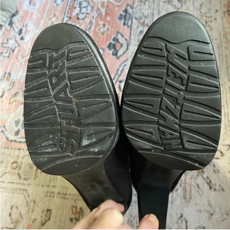 Stuart Weitzman  black goretex ankle boot heeled platform traction sole bootie - Image 5