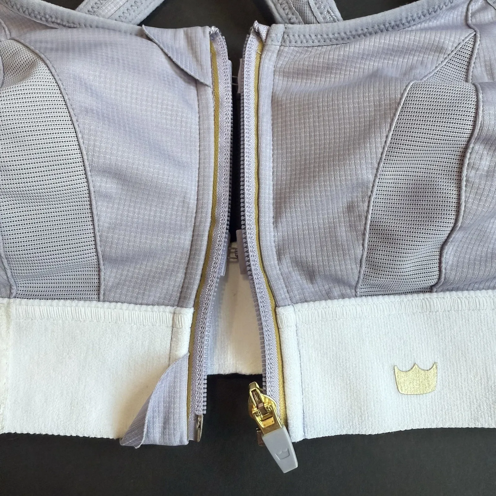 SheFit Ultimate Sports Bra Medium Max Support High Impact Zip 110002 Victorious Purple - Image 7