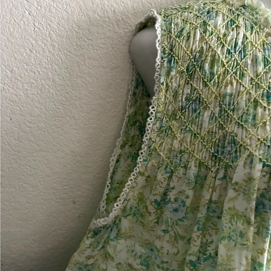 Free People Shea Printed Undersea Combo Button Back Closure Mini Dress M - Image 7