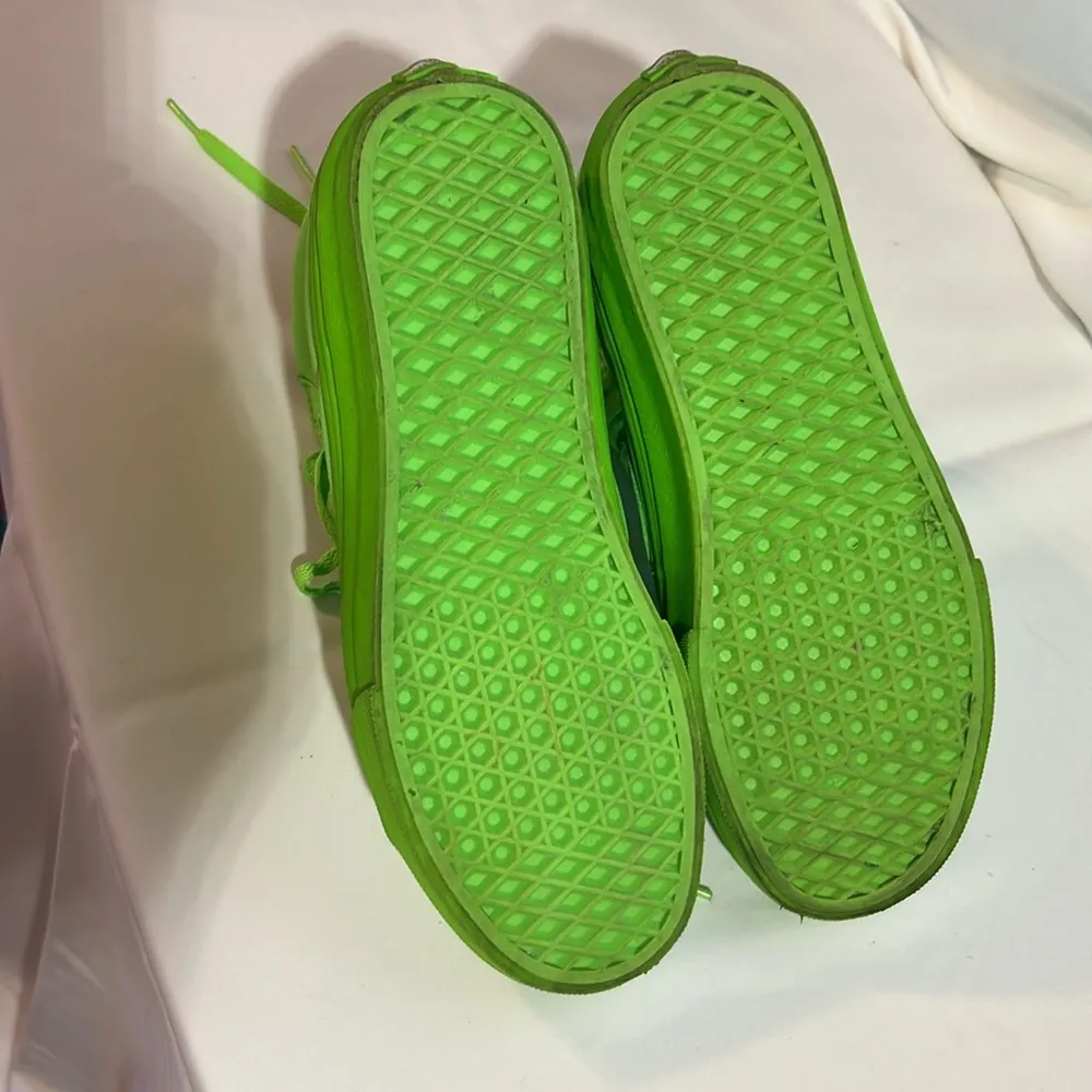 Vans Classic HI Top Tripe Neon Green Skate Shoe (UNISEX) Men’s 8 Women’s 10-VGUC - Image 6