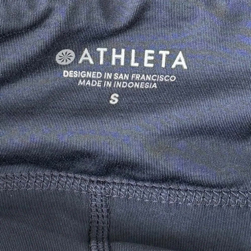 Athleta Small Stealth Trucool Skort Layered Zip Pocket Attached Briefs Navy Blue - Image 7