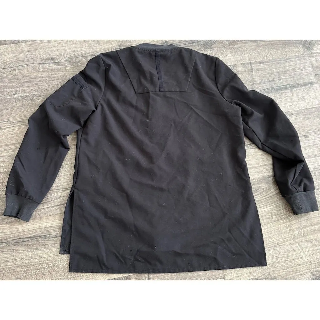 FIGS Unisex Scrub Jacket Black Size S‎ Full-Zip Workwear with Pockets - Image 4