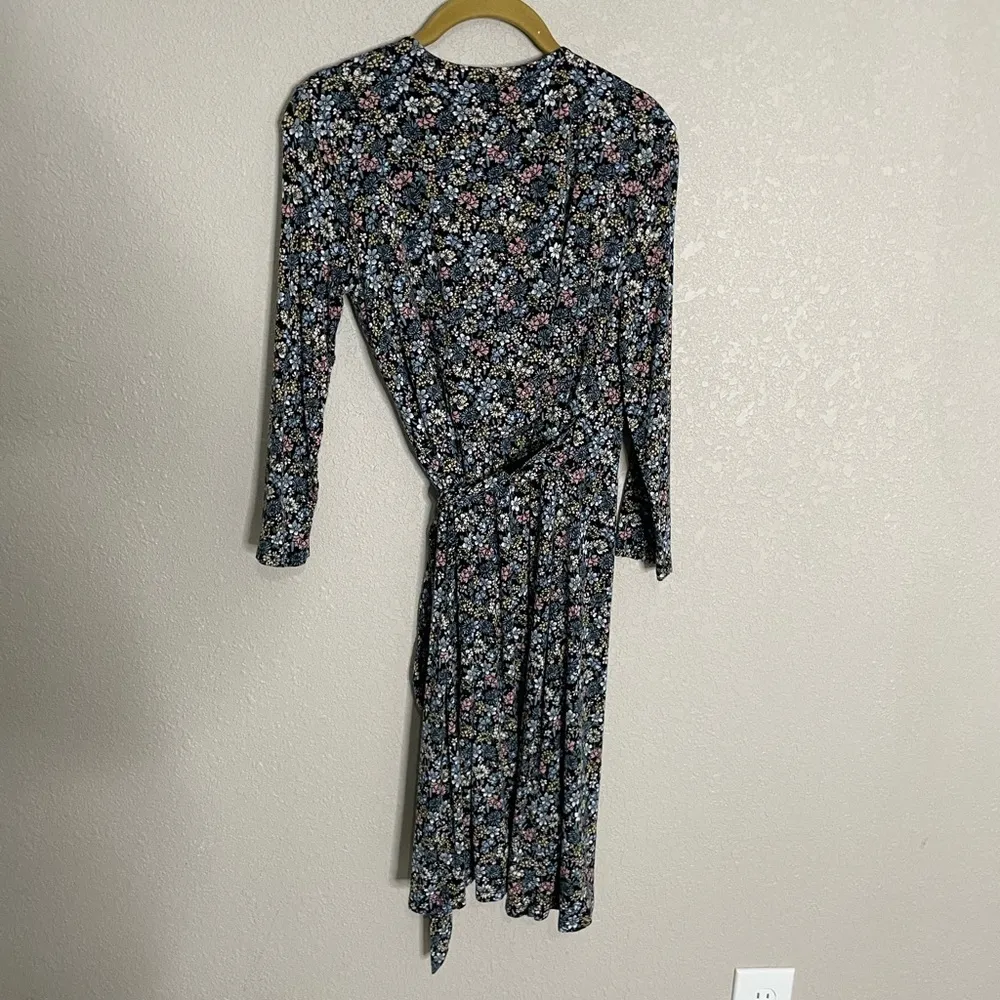 Loft Floral True Wrap Dress Career XS - Image 6
