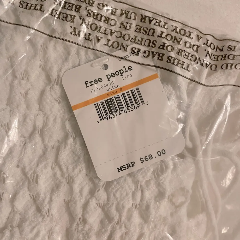 NWT Free People White Adella Top Size S - Image 6