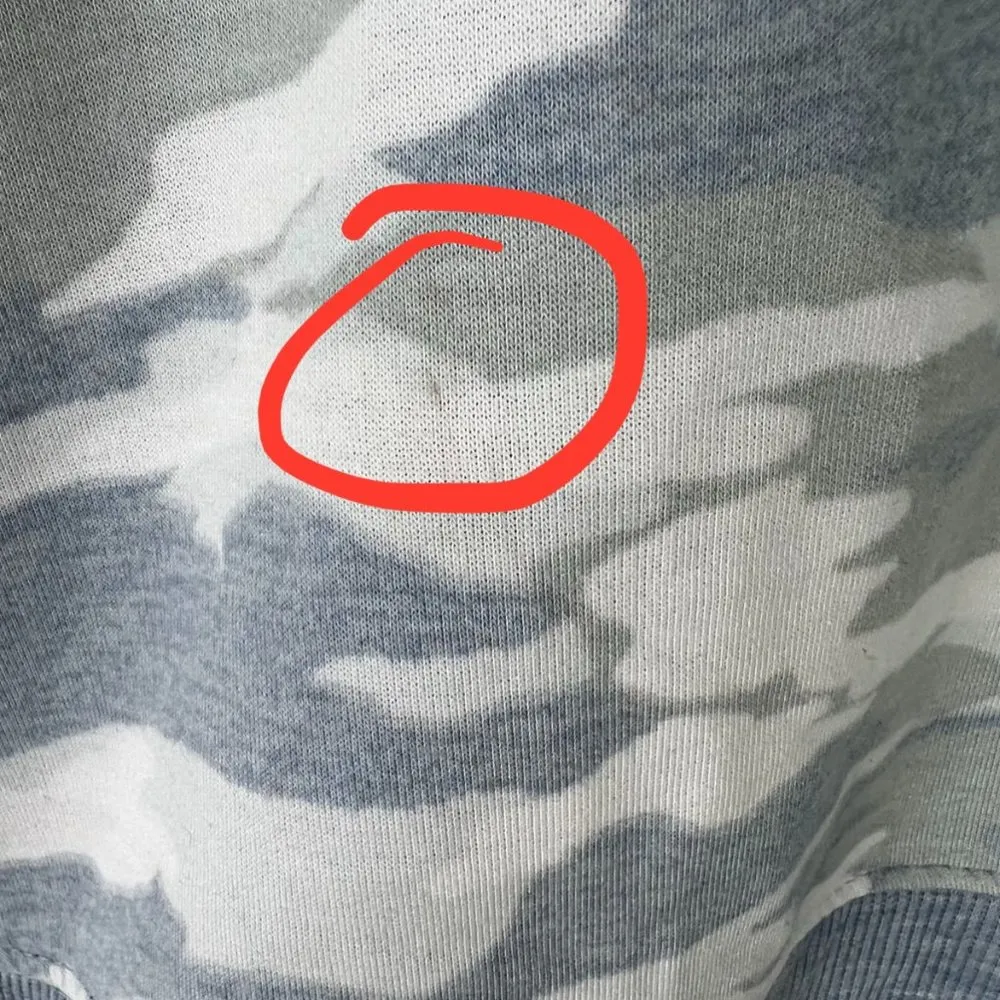 Splendid Blue Camo Sleep Shirt Pullover Soft Size Small S GUC L856 - Image 5