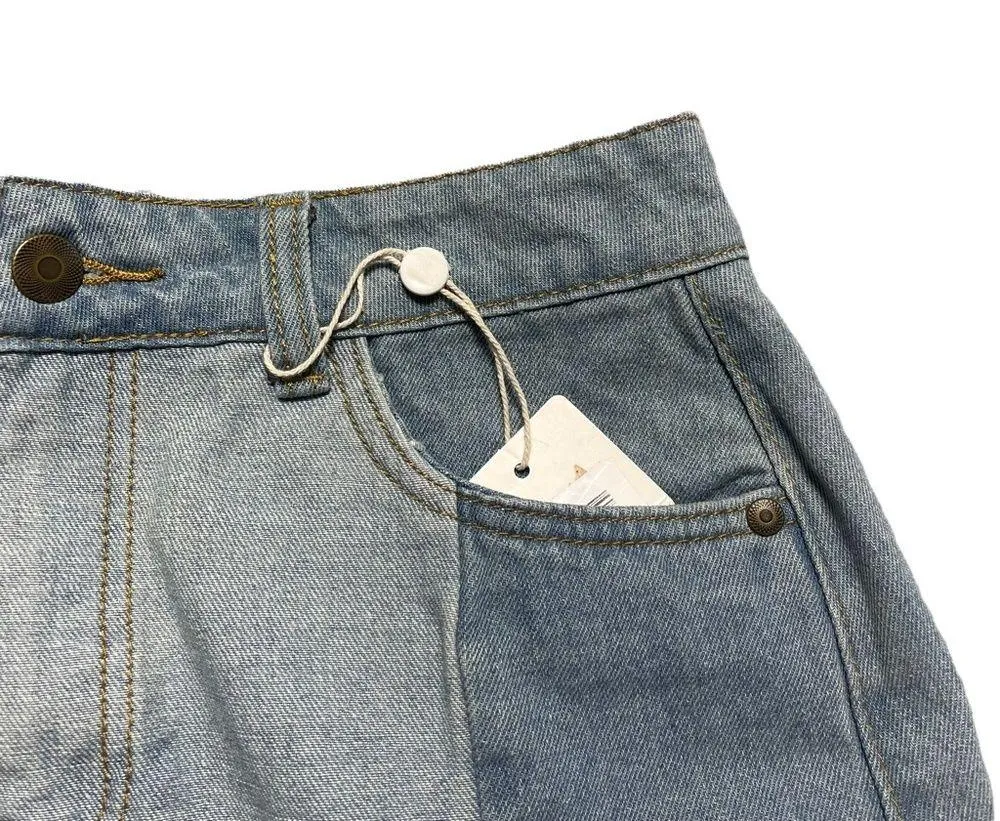 Chelsea & Violet Denim Patchwork Mini Skirt 25 - Image 3