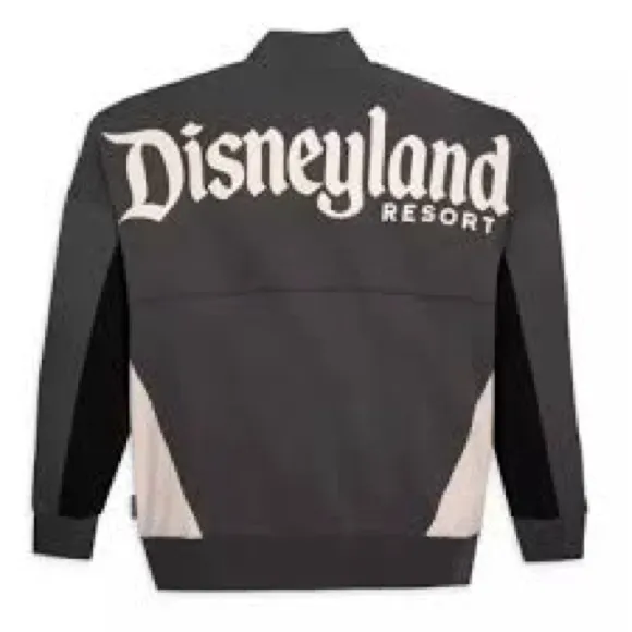 Disneyland Spirit Jersey Full Zip Track Jacket Grey & White Disney Parks Size S - Image 2