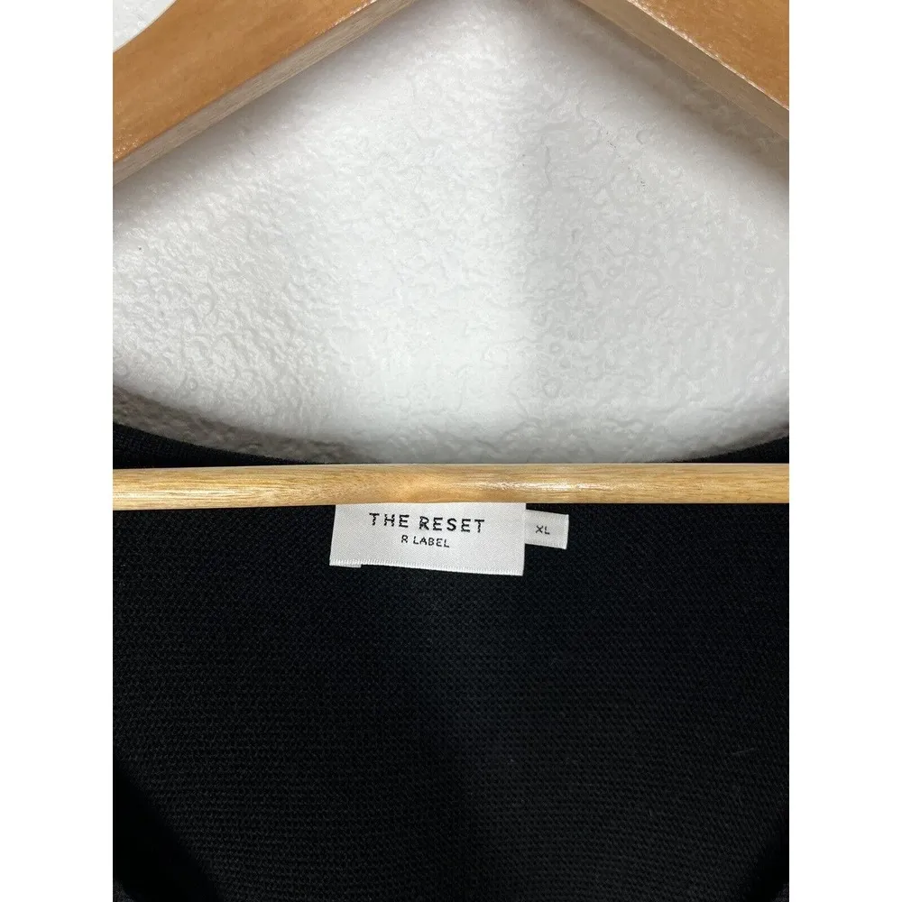 The Reset R Label XL Black Wool Knit Top Sleeveless Vneck Tank - Image 2