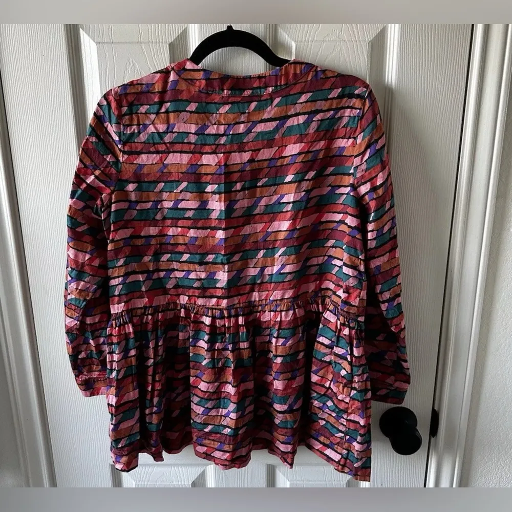 Obus Australia Graphic Print Blouse Size 0 Or Small - Image 4