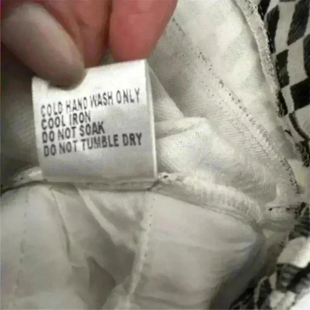 Princess Polly Women's Flared Checkerboard Pants Size 0 Black and White - Image 8