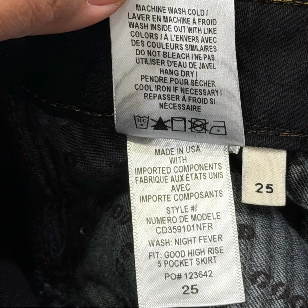 Alice + Olivia 25 Night Fever Good High Rise 5 Pocket Denim Skirt Designer Lux - Image 5