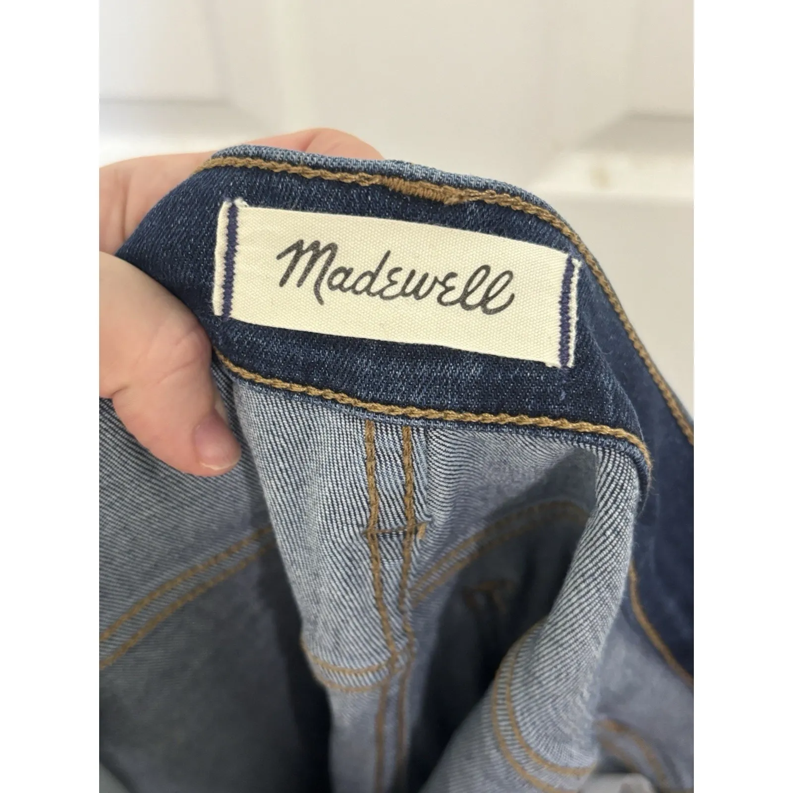 Madewell 10” High-Rise Skinny Dark Wash Jeans Size 28 - Image 3