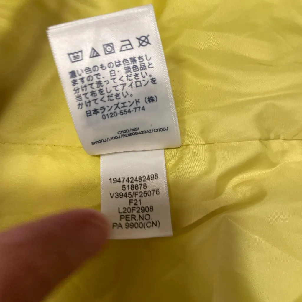 Lands End Women’s Yellow Vest 80%Down 20%Feather filled Lining. Sz M Full zip up Size M - Image 7