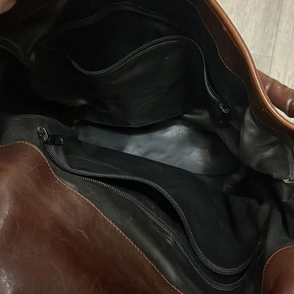 marino orlandi vintage genuine Italian leather braided strap buckle Brown - Image 9