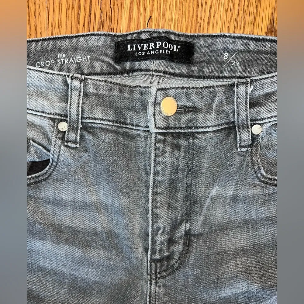 Funky Liverpool The Crop Straight Washed Black Jeans! - Image 3