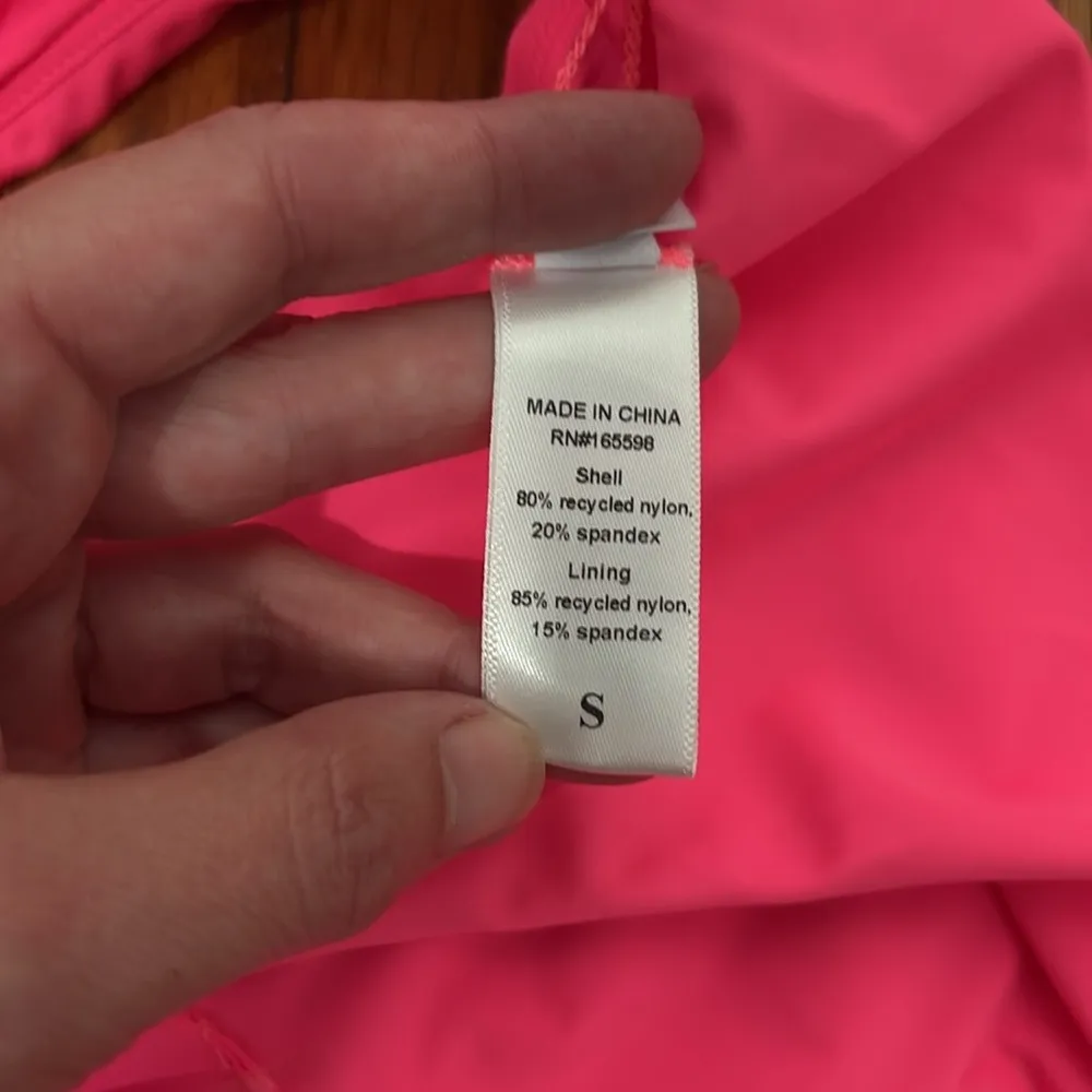 Andie Bikini Set Valencia Top 90s High Waisted Bottom Neon Pink size small NWOT - Image 6