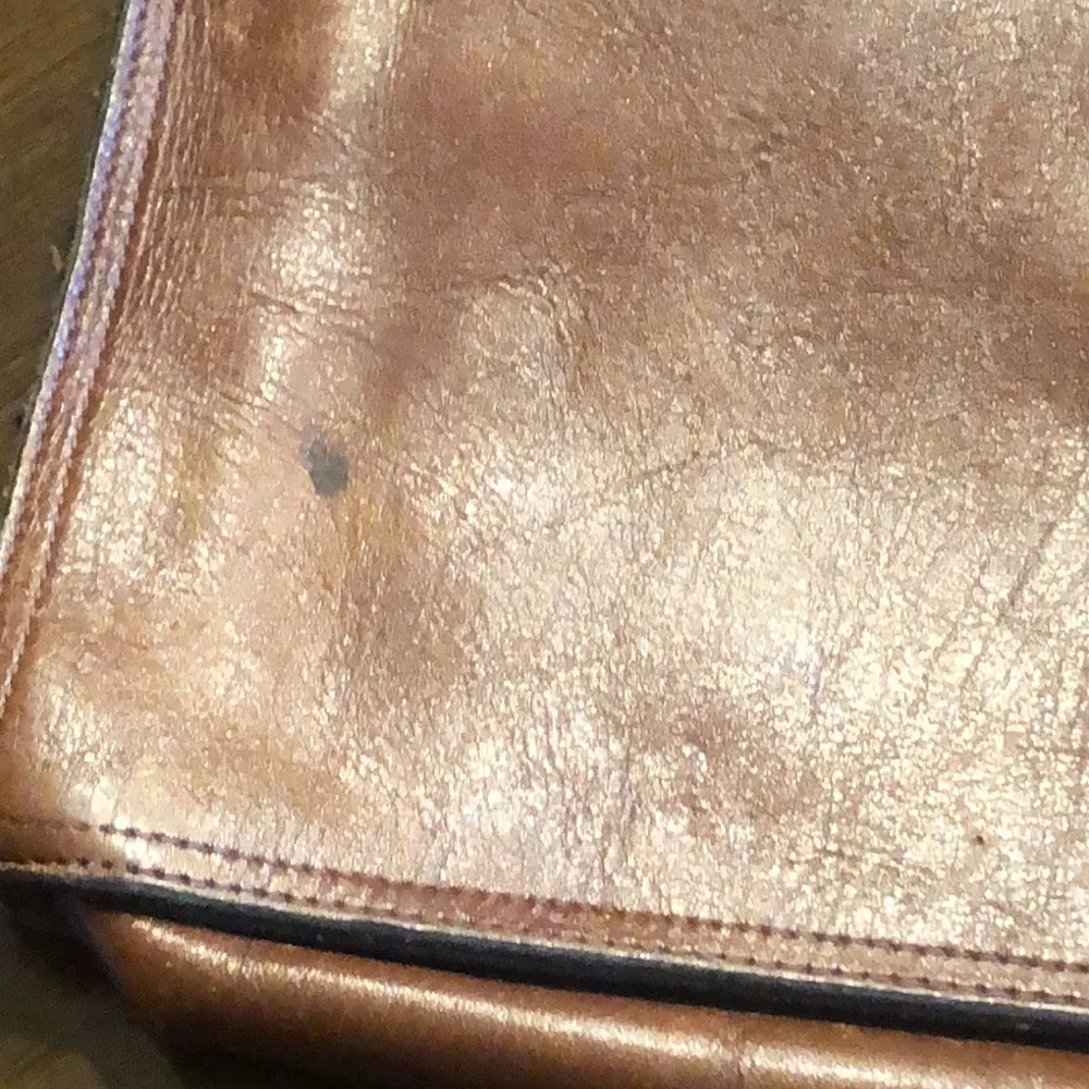 Vintage Brown Leather Retro Vintage Boho Clutch Purse Handbag - Image 5