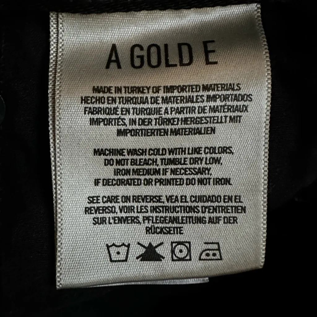 AGOLDE Parker Distressed Cutoff Denim Shorts Size 27 Zero Black Wash - Image 7