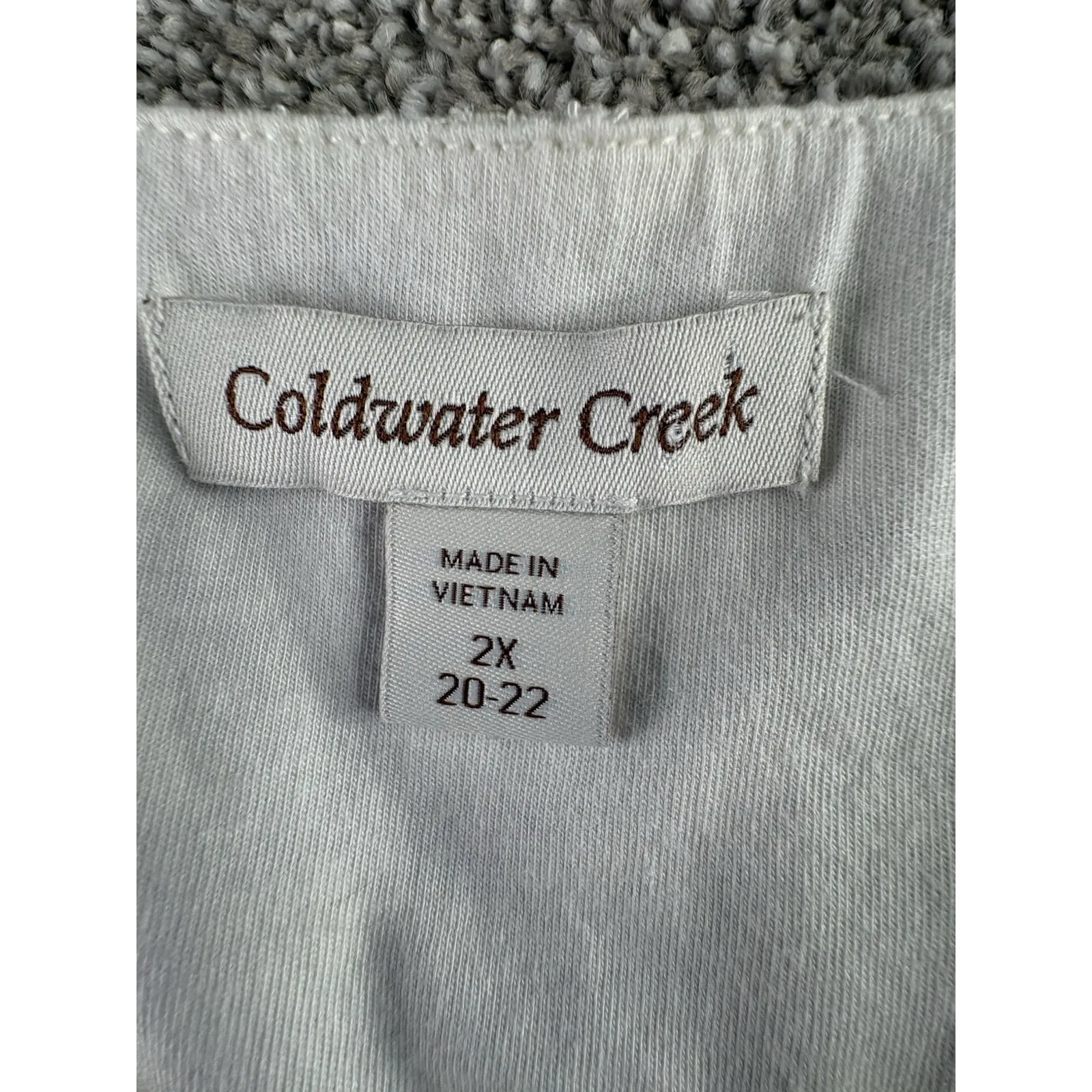 Cold water Creek White Lace Overlay Top 2X Plus Size Lined Short Sleeve - Image 11