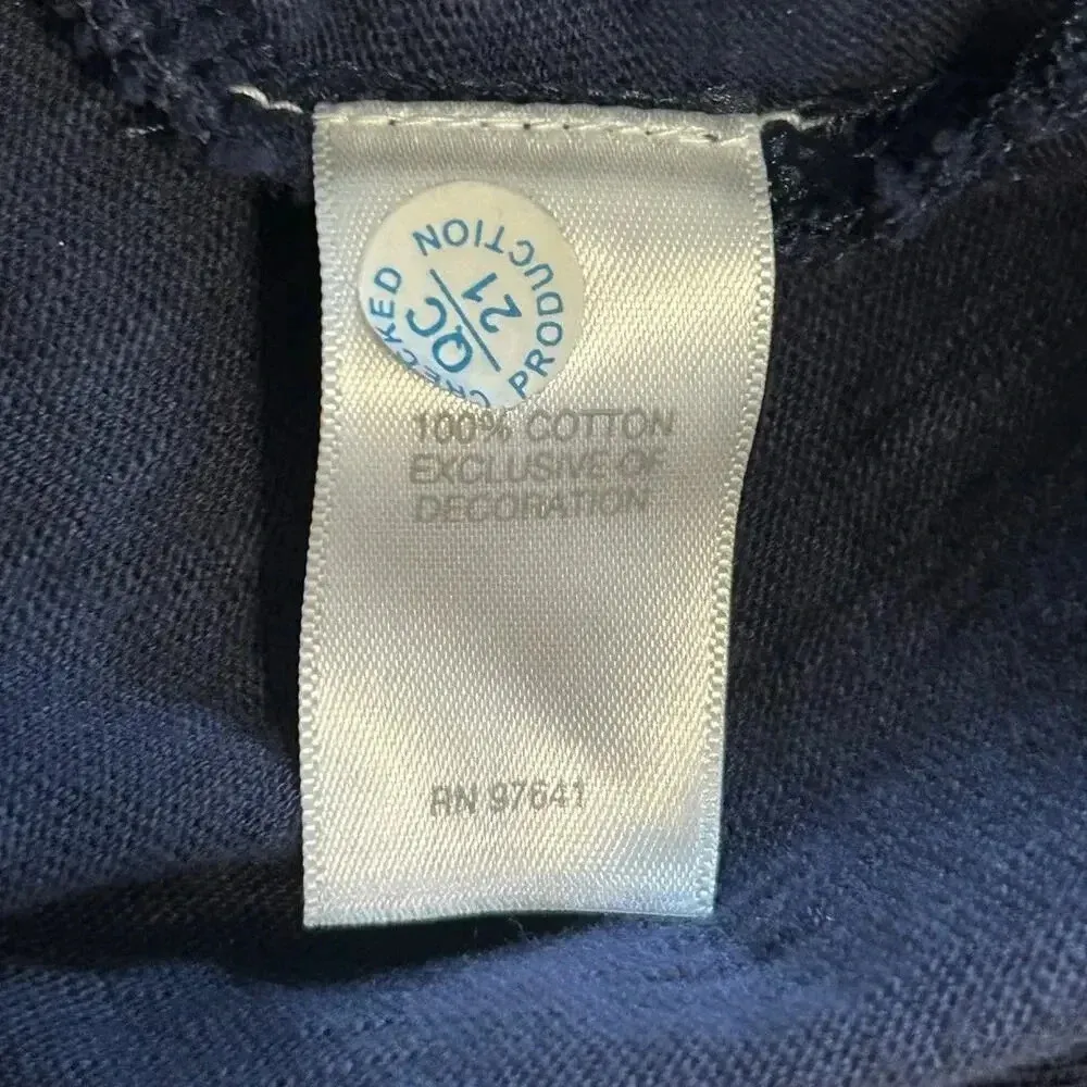 J. Jill Sleeveless Embroidered Dress Size Petite Small Navy Turquoise Tank Blue - Image 4