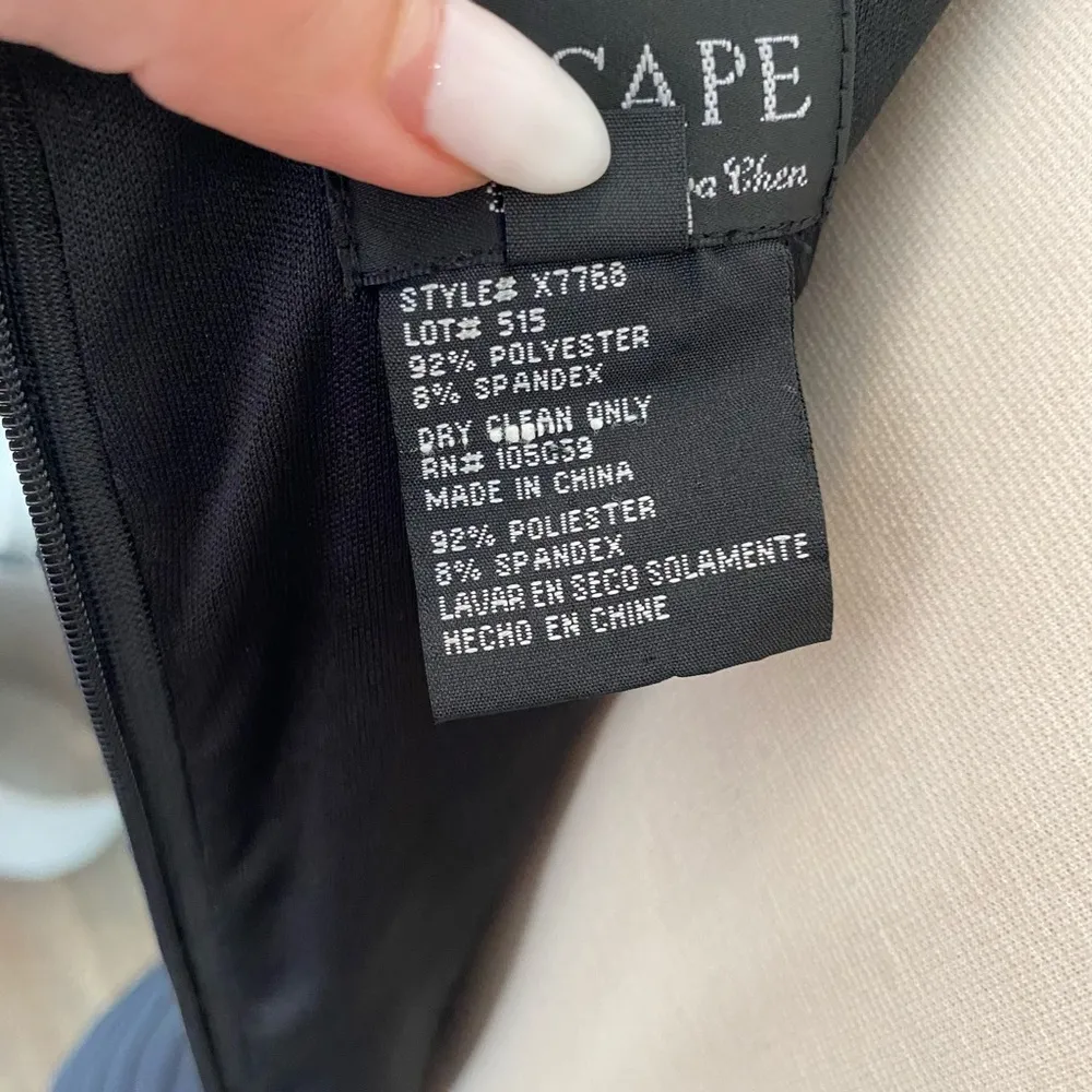 XSCAPE Joanna Chen Sleeveless Bandage Bodycon Pleated Sheath Dress - Image 11