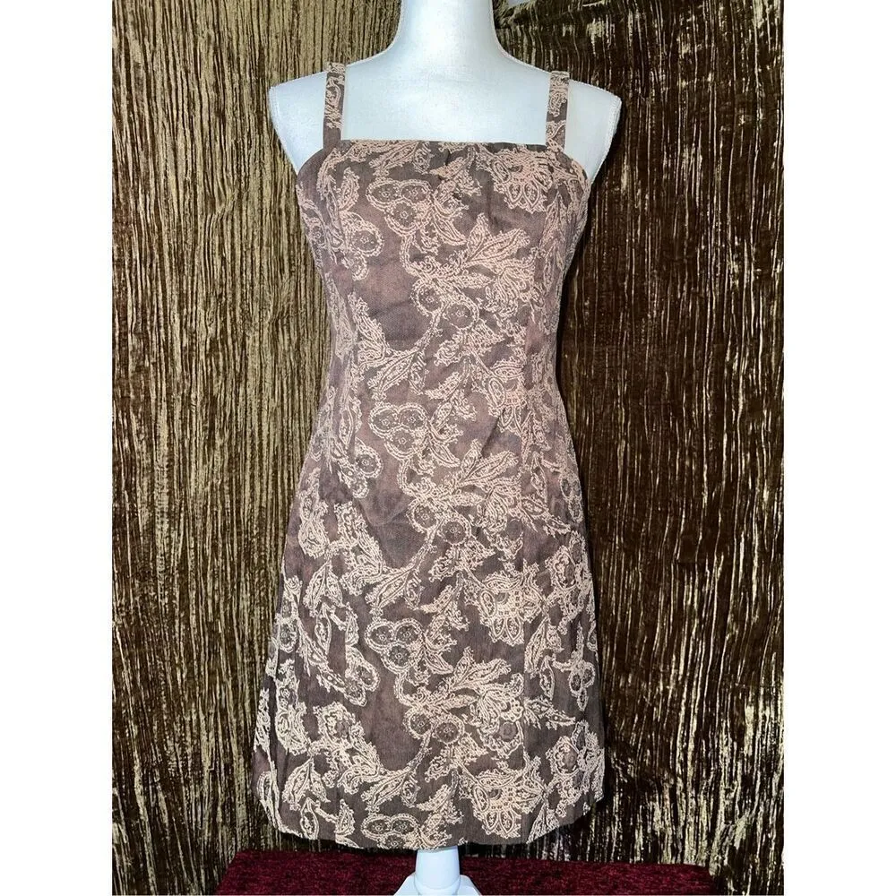 VTG Vintage 2 Piece Dress & Coat 90s Set Women’s 6 Tan - Image 3