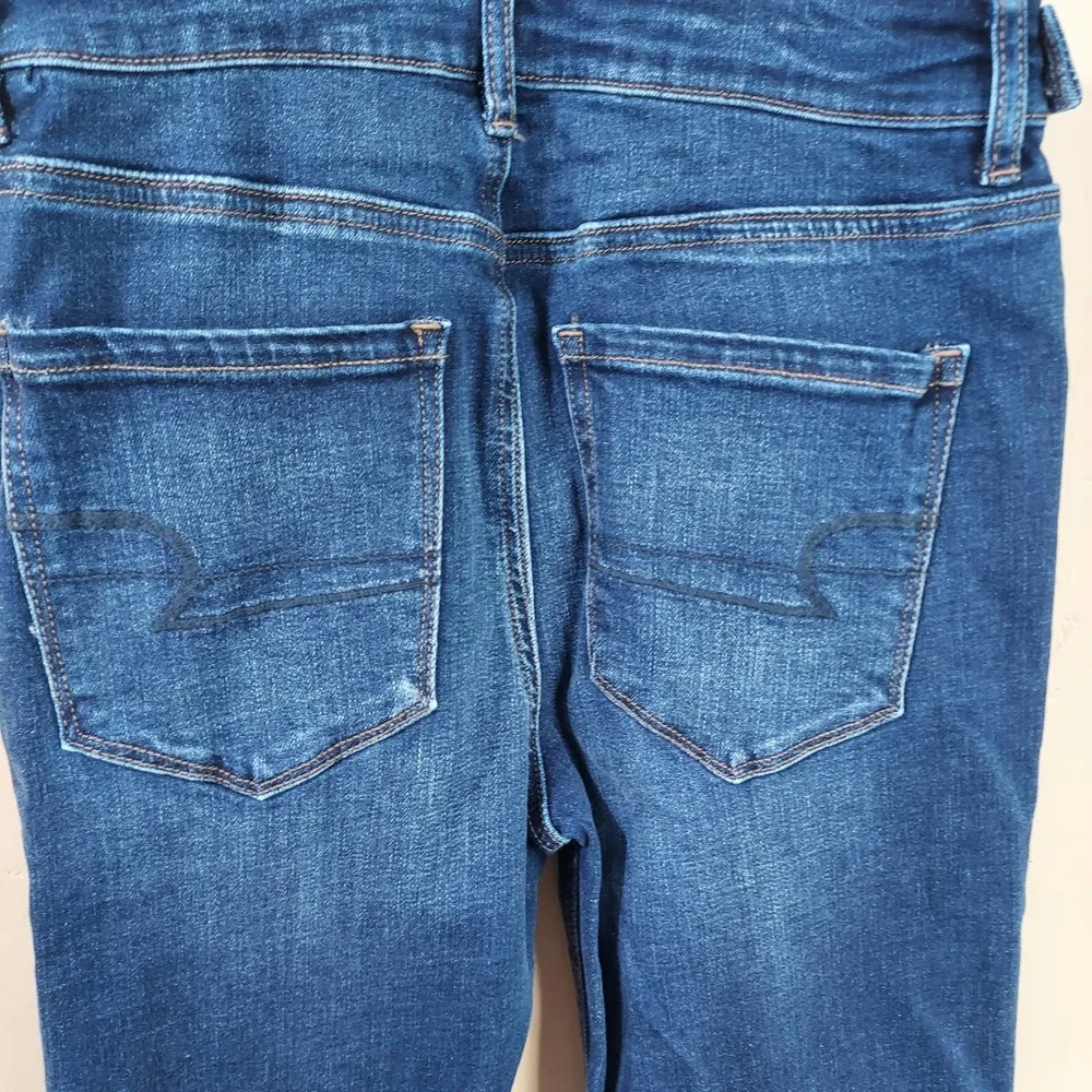 NWOT American Eagle Stretch Flare Denim Overalls - Image 13