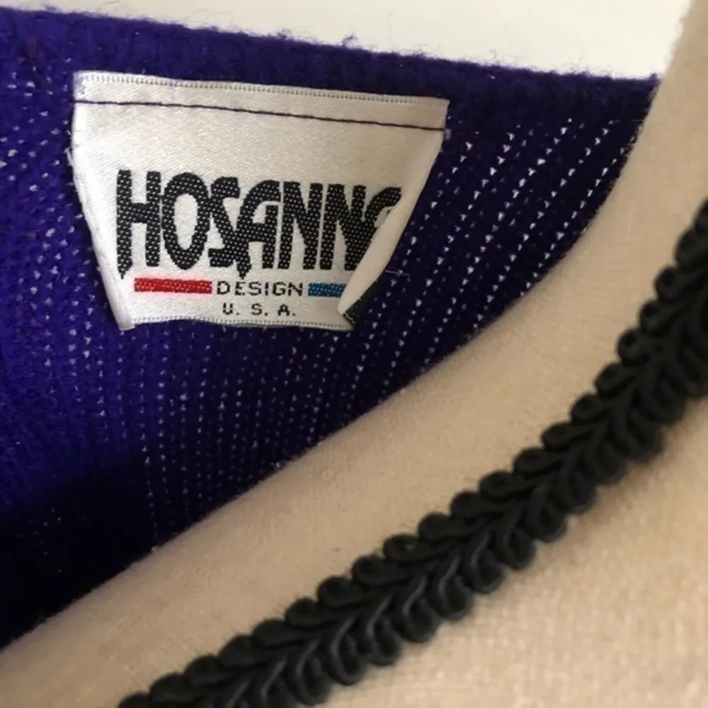 Two Piece Vintage 80's Hosanna Oversized Sweater Knitted And Split Pencil Skirt Purple Size undefined - Image 4