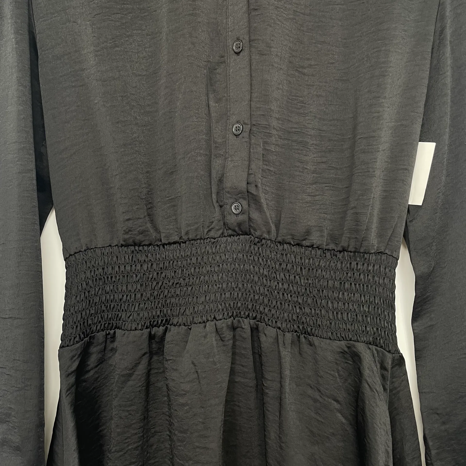 New Steve‎ Madden Womens Black Button-up Satin Gothic Knee Length Dress Small - Image 7