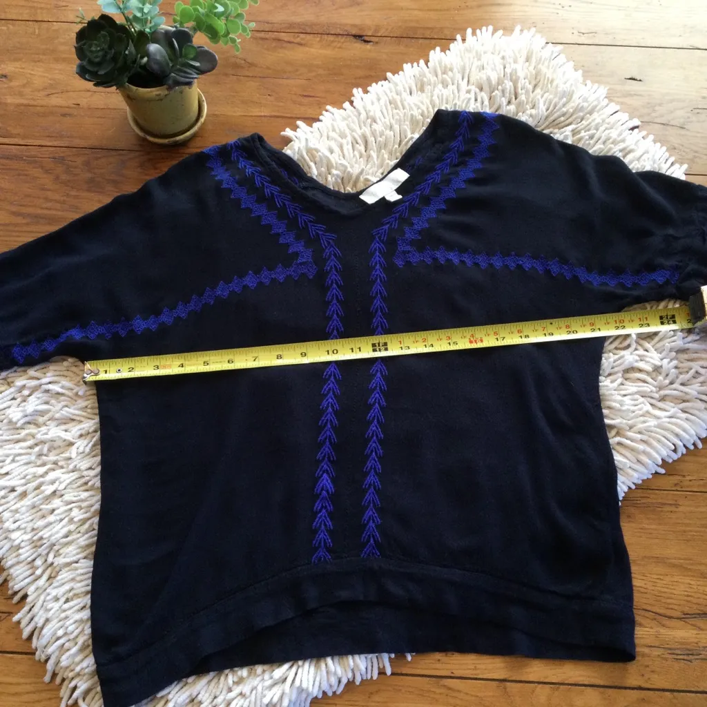 Olive & Oak Boho Embroidered Top Sz Small - Image 4