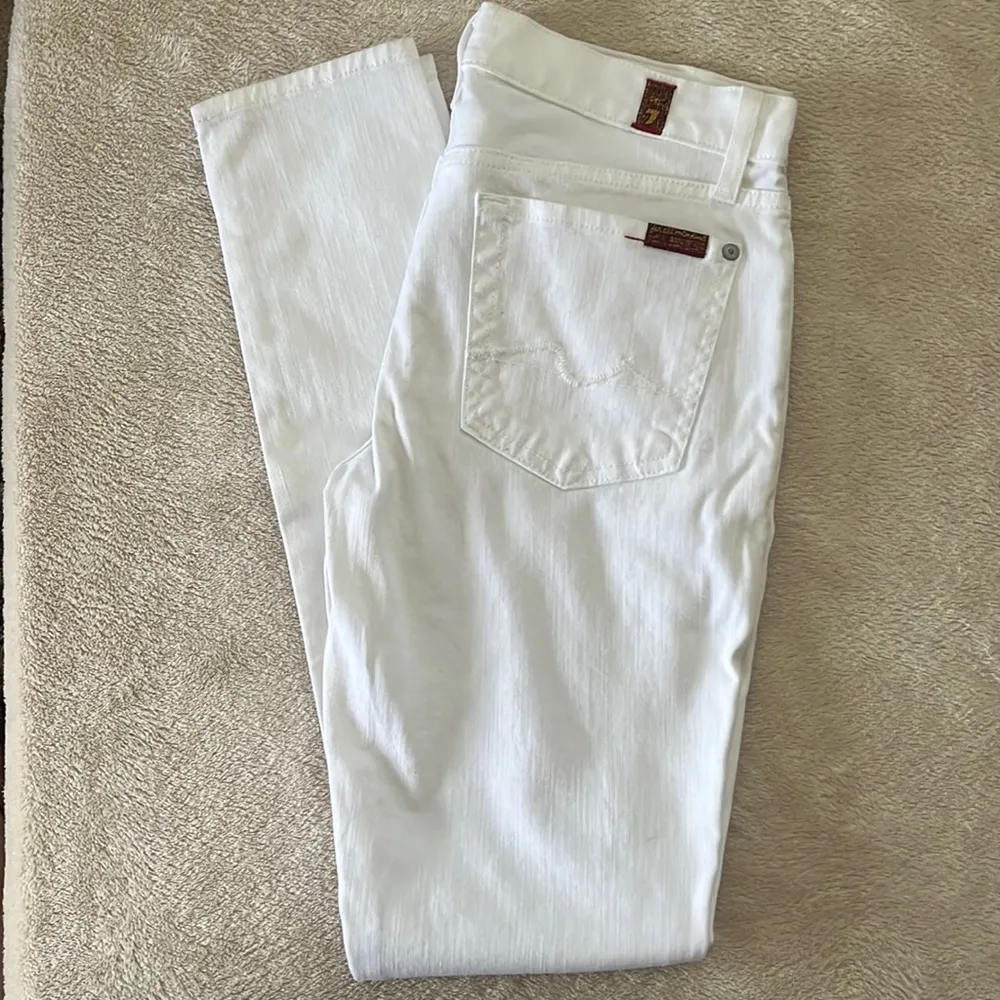 NEW 7 for All Mankind Gwenevere White High-Rise Ankle Cut Jeans - Image 2