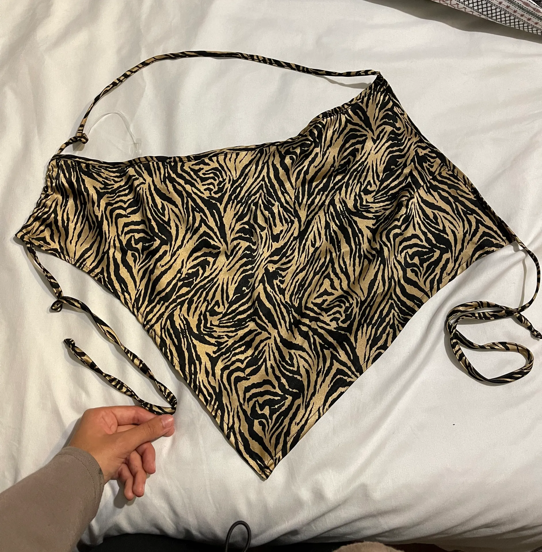 Boutique Tiger Print Silk Top - Image 2