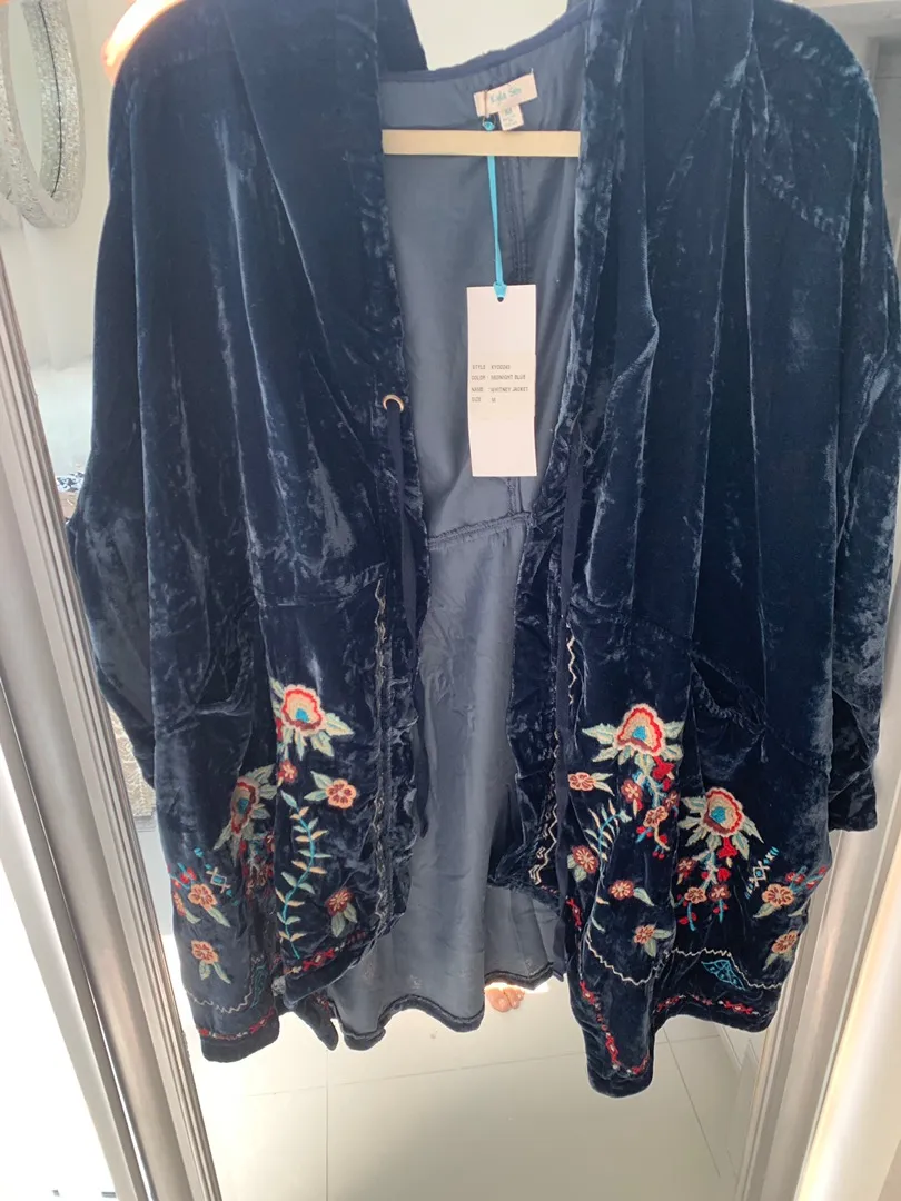 Free People Velvet Poncho Kimono - Image 4