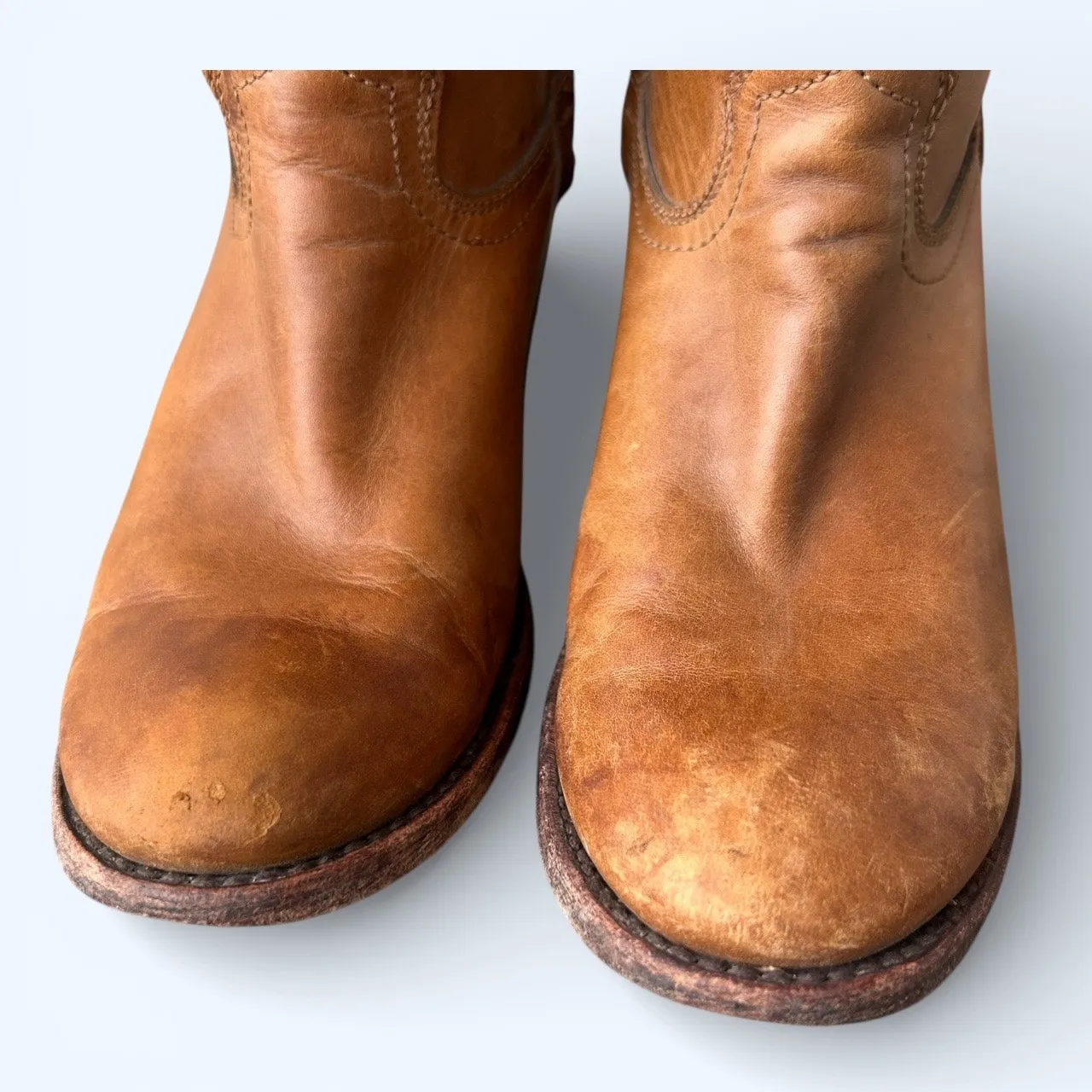 Corral Vintage 1971 Tall Western Boots Brown Leather Cowboy Boho Women’s 6.5 - Image 10