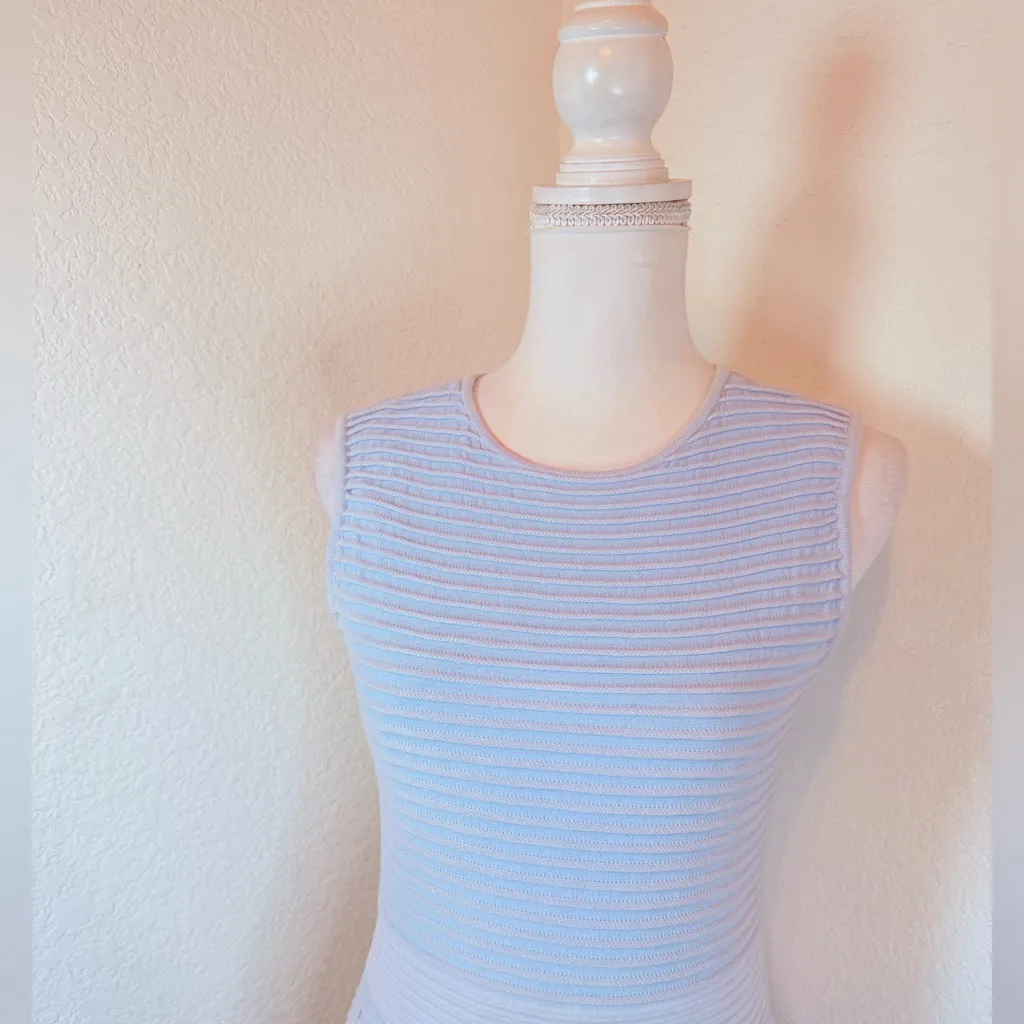 Ted Baker London‎ Nadyne Ottoman Ribbed Fit & Flare Dress in Light Blue. - Image 5