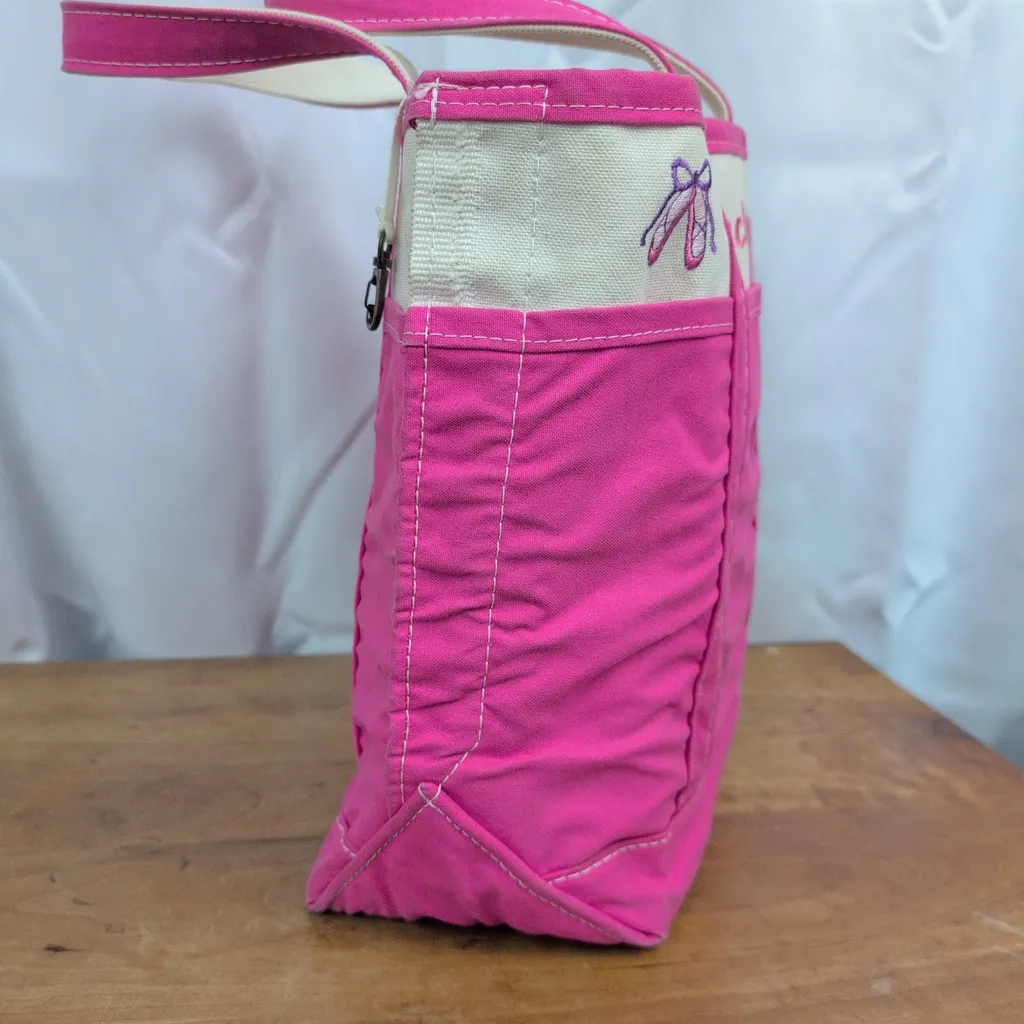 LL Bean Pink Boat And Tote with "Mackenzie" & Ballet Embroidery - Image 6