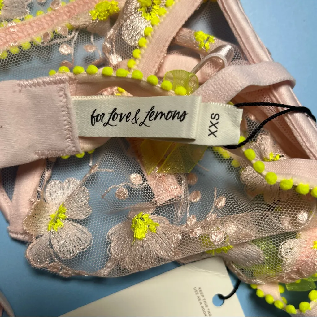NWT For Love & Lemons x‎ Victoria’s Secret Evelyn Bustier Bra Top Size XXS - Image 3